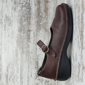 🟨Like New Sz38 Naot Brown Leather Mary Jane Loafers